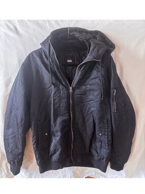 Vans Men's Black Kilroy Mountain Edition Hooded Bomber Jacket Medium